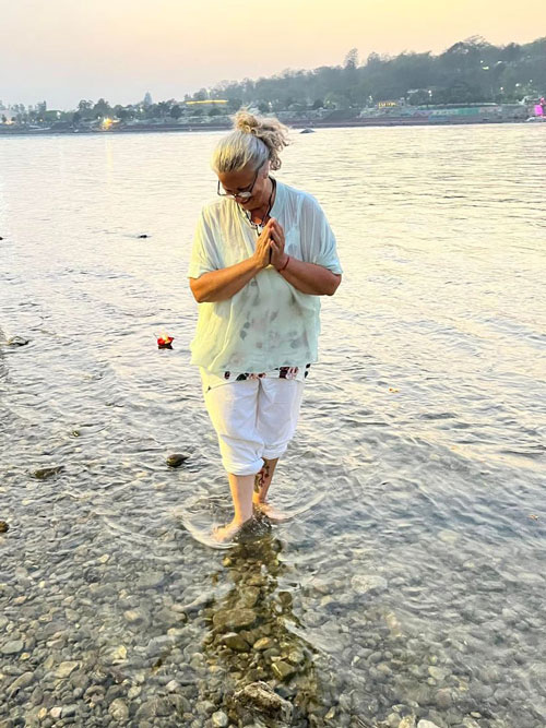 Lauren Jayne at the Ganga River