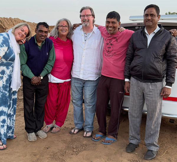 Team BFP in India, Feb 2023. Left to right: Chris, Gopal, Lauren, Theron, Pintu, Krishna.